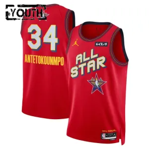 Maillot Enfant Giannis Antetokounmpo All Star 2025 Rouge Swingman