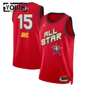 Maillot Enfant Nikola Jokic All Star 2025 Rouge Swingman