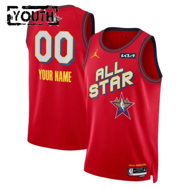 Maillot Enfant Personnalisé All Star 2025 Rouge Swingman
