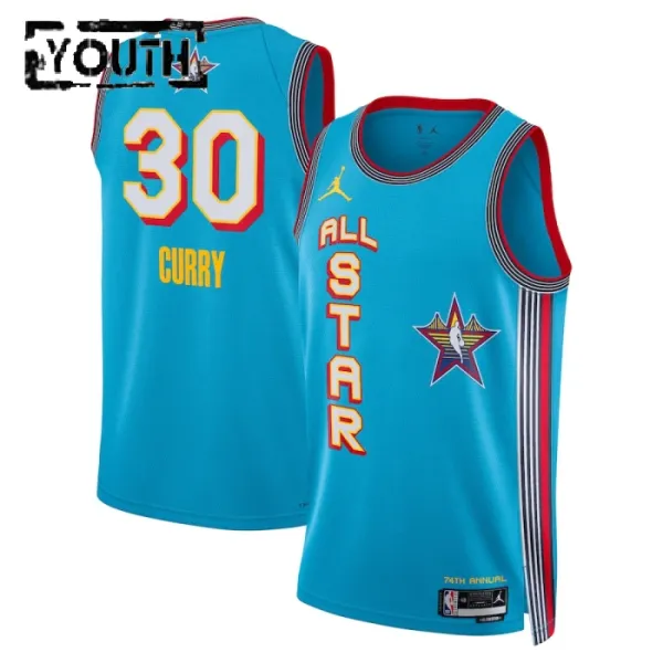 Maillot Enfant Stephen Curry All Star 2025 Bleu Swingman