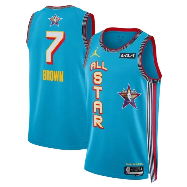 Maillot Homme Jaylen Brown All Star 2025 Bleu Swingman