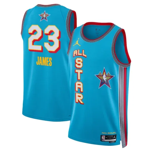 Maillot Homme Lebron James All Star 2025 Bleu Swingman