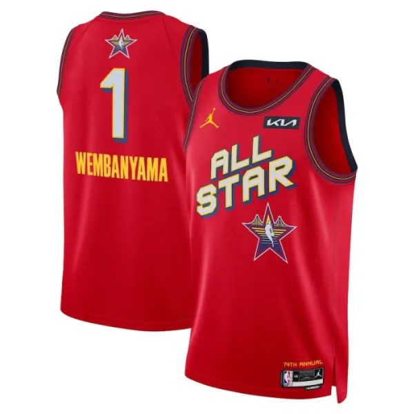 Maillot Homme Victor Wembanyama All Star 2025 Rouge Swingman