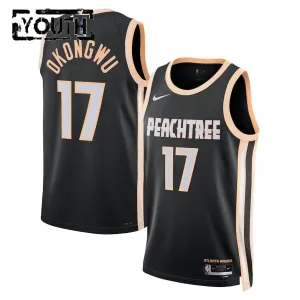 Maillot Enfant Atlanta Hawks Onyeka Okongwu City Edition 2025-26 Noir Swingman