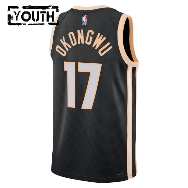 Maillot Enfant Atlanta Hawks Onyeka Okongwu City Edition 2025-26 Noir Swingman