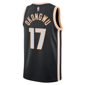 Maillot Homme Atlanta Hawks Onyeka Okongwu City Edition 2025-26 Noir Swingman