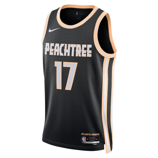 Maillot Homme Atlanta Hawks Onyeka Okongwu City Edition 2025-26 Noir Swingman