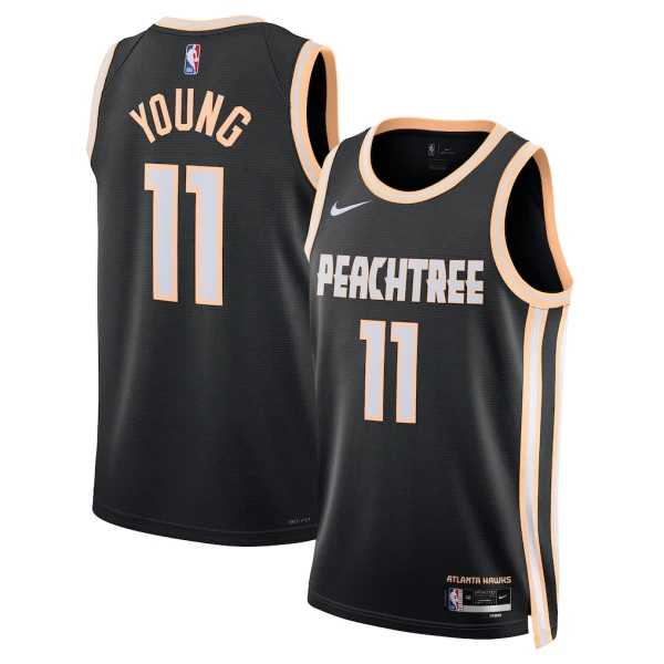 Maillot Homme Atlanta Hawks Trae Young City Edition 2025-26 Noir Swingman