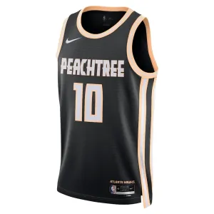 Maillot Homme Atlanta Hawks Zaccharie Risacher City Edition 2025-26 Noir Swingman