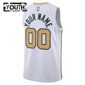 Maillot Enfant Boston Celtics Personnalisé City Edition 2025-26 Blanc Swingman
