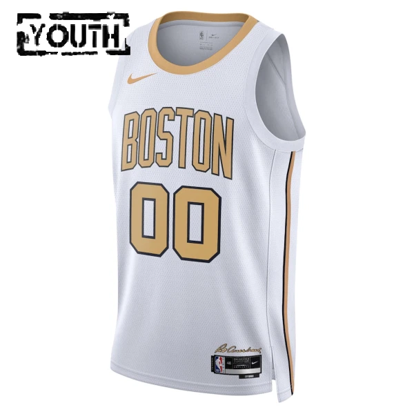 Maillot Enfant Boston Celtics Personnalisé City Edition 2025-26 Blanc Swingman