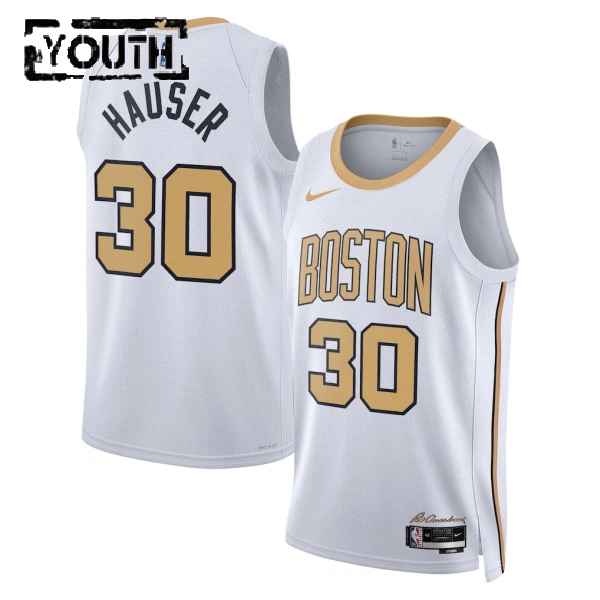 Maillot Enfant Boston Celtics Sam Hauser City Edition 2025-26 Blanc Swingman