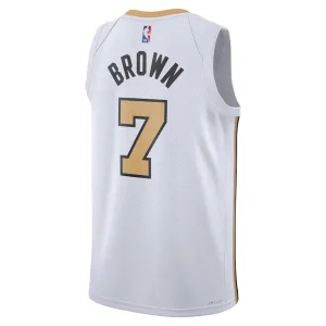 Maillot Homme Boston Celtics Jaylen Brown City Edition 2025-26 Blanc Swingman