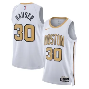 Maillot Homme Boston Celtics Sam Hauser City Edition 2025-26 Blanc Swingman