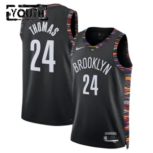 Maillot Enfant Brooklyn Nets Cam Thomas City Edition 2025-26 Noir Swingman