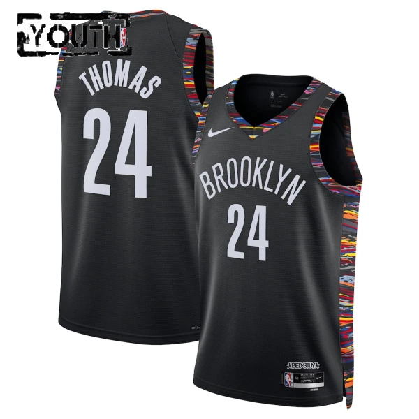 Maillot Enfant Brooklyn Nets Cam Thomas City Edition 2025-26 Noir Swingman