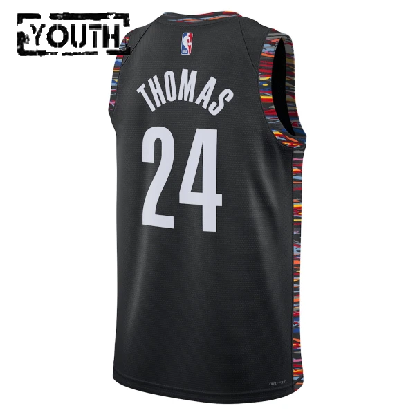 Maillot Enfant Brooklyn Nets Cam Thomas City Edition 2025-26 Noir Swingman