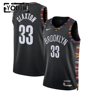 Maillot Enfant Brooklyn Nets Nic Claxton City Edition 2025-26 Noir Swingman