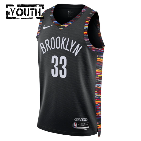 Maillot Enfant Brooklyn Nets Nic Claxton City Edition 2025-26 Noir Swingman