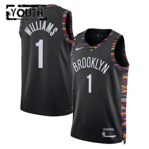 Maillot Enfant Brooklyn Nets Ziaire Williams City Edition 2025-26 Noir Swingman