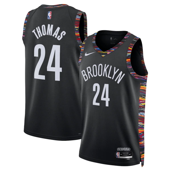 Maillot Homme Brooklyn Nets Cam Thomas City Edition 2025-26 Noir Swingman