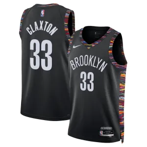 Maillot Homme Brooklyn Nets Nic Claxton City Edition 2025-26 Noir Swingman