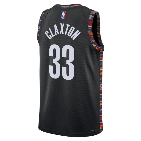Maillot Homme Brooklyn Nets Nic Claxton City Edition 2025-26 Noir Swingman