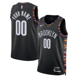 Maillot Homme Brooklyn Nets Personnalisé City Edition 2025-26 Noir Swingman
