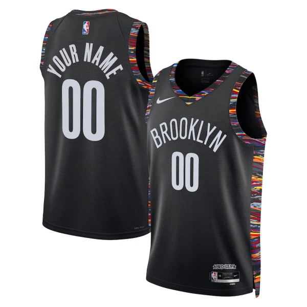 Maillot Homme Brooklyn Nets Personnalisé City Edition 2025-26 Noir Swingman