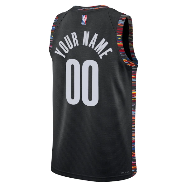 Maillot Homme Brooklyn Nets Personnalisé City Edition 2025-26 Noir Swingman