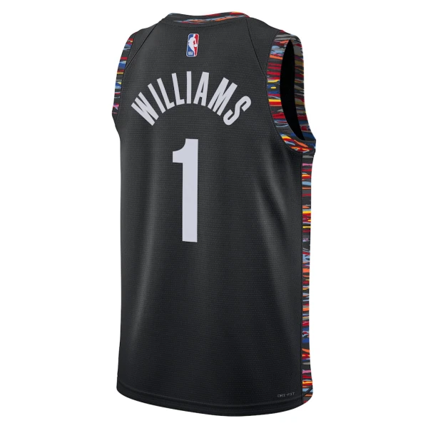 Maillot Homme Brooklyn Nets Ziaire Williams City Edition 2025-26 Noir Swingman