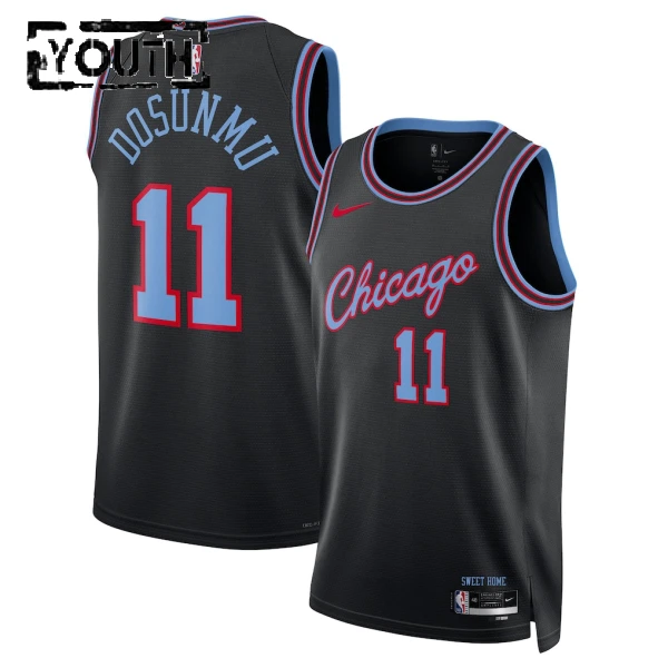 Maillot Enfant Chicago Bulls Ayo Dosunmu City Edition 2025-26 Noir Swingman