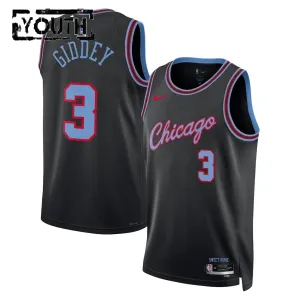 Maillot Enfant Chicago Bulls Josh Giddey City Edition 2025-26 Noir Swingman