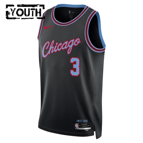 Maillot Enfant Chicago Bulls Josh Giddey City Edition 2025-26 Noir Swingman