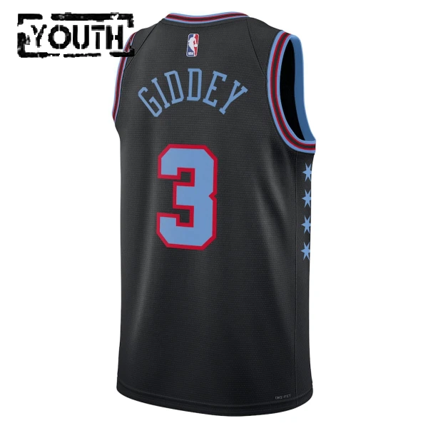 Maillot Enfant Chicago Bulls Josh Giddey City Edition 2025-26 Noir Swingman