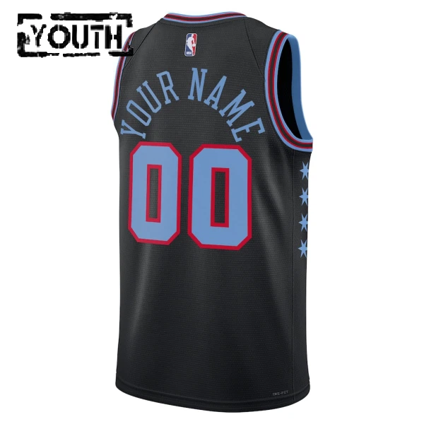 Maillot Enfant Chicago Bulls Personnalisé City Edition 2025-26 Noir Swingman