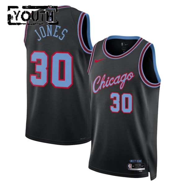 Maillot Enfant Chicago Bulls Tre Jones City Edition 2025-26 Noir Swingman