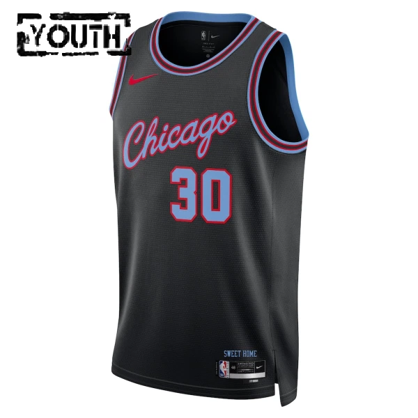 Maillot Enfant Chicago Bulls Tre Jones City Edition 2025-26 Noir Swingman