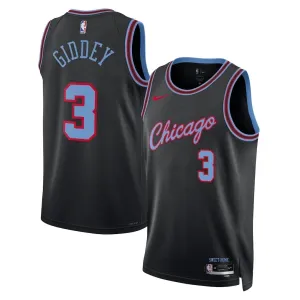 Maillot Homme Chicago Bulls Josh Giddey City Edition 2025-26 Noir Swingman