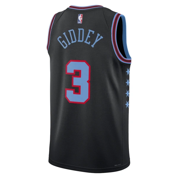 Maillot Homme Chicago Bulls Josh Giddey City Edition 2025-26 Noir Swingman
