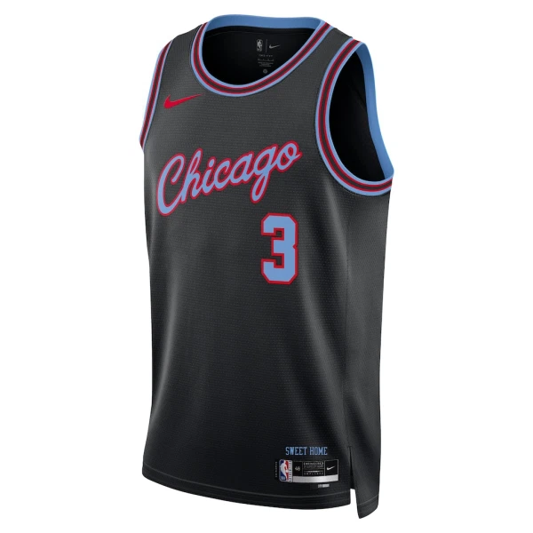Maillot Homme Chicago Bulls Josh Giddey City Edition 2025-26 Noir Swingman