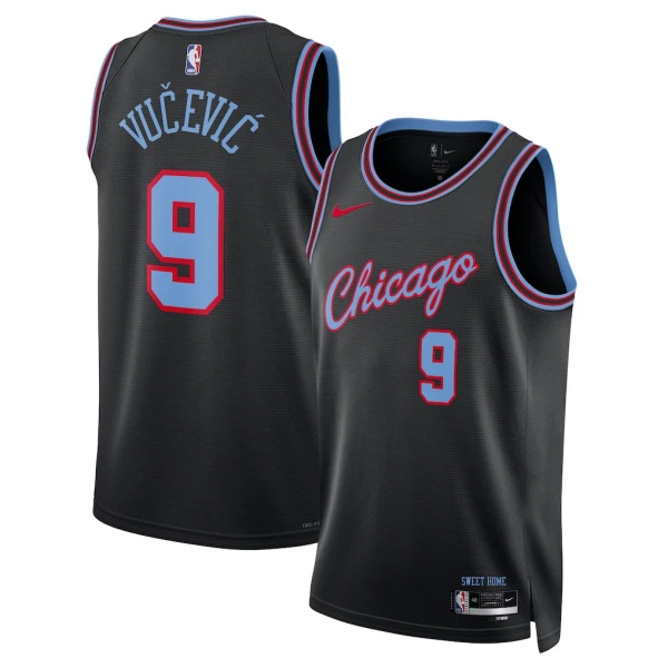 Maillot Homme Chicago Bulls Nikola Vucevic City Edition 2025-26 Noir Swingman Maillot Homme Chicago Bulls Nikola Vucevic City Edition 2025-26 Noir Swingman