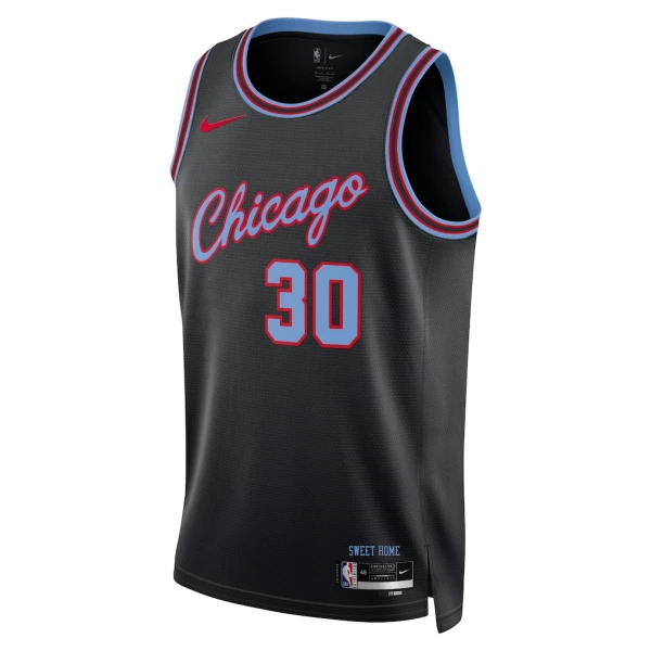 Maillot Homme Chicago Bulls Tre Jones City Edition 2025-26 Noir Swingman