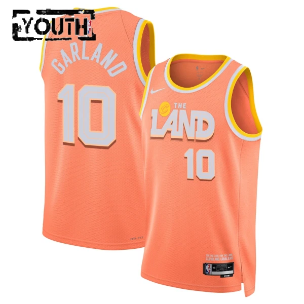 Maillot Enfant Cleveland Cavaliers Darius Garland City Edition 2025-26 Orange Swingman