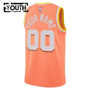 Maillot Enfant Cleveland Cavaliers Personnalisé City Edition 2025-26 Orange Swingman