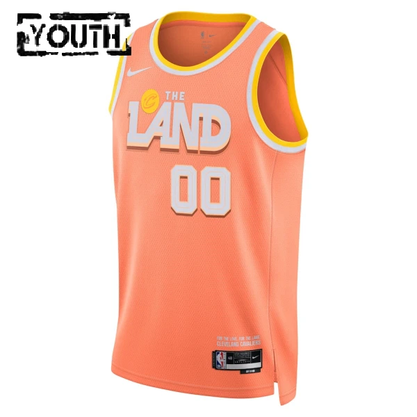 Maillot Enfant Cleveland Cavaliers Personnalisé City Edition 2025-26 Orange Swingman