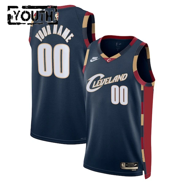 Maillot Enfant Cleveland Cavaliers Personnalisé Classic Edition 2025-26 Navy Swingman