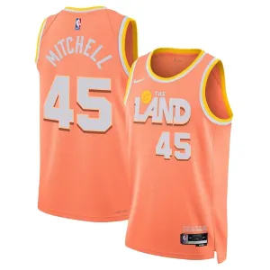 Maillot Homme Cleveland Cavaliers Donovan Mitchell City Edition 2025-26 Orange Swingman