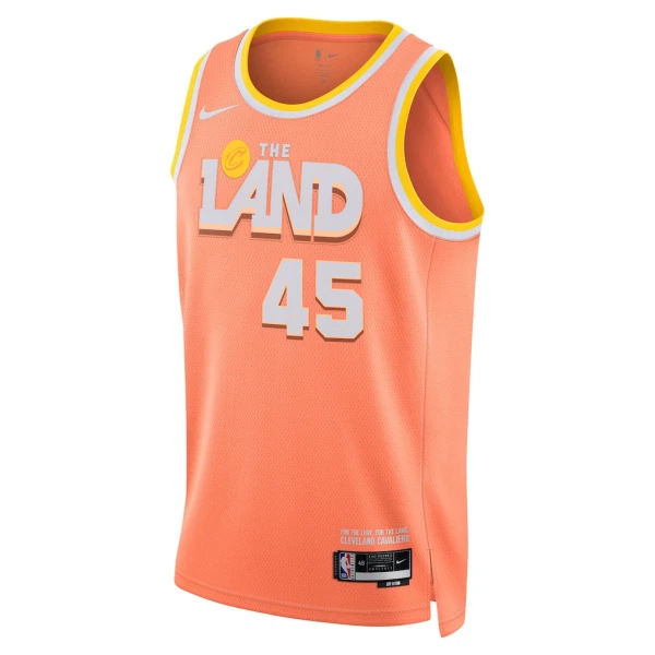 Maillot Homme Cleveland Cavaliers Donovan Mitchell City Edition 2025-26 Orange Swingman