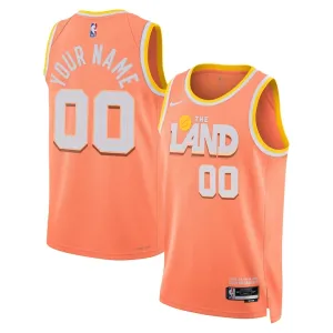 Maillot Homme Cleveland Cavaliers Personnalisé City Edition 2025-26 Orange Swingman